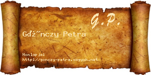 Gönczy Petra névjegykártya