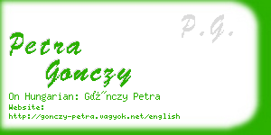 petra gonczy business card